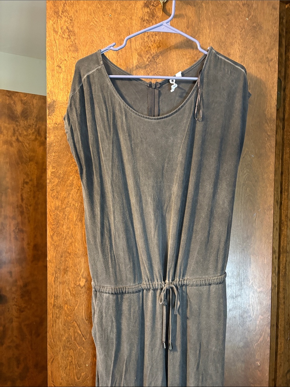 Cable & Gauge Charcoal Drawstring-Waist Jumpsuit